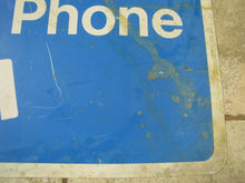 Load image into Gallery viewer, retired PHONE Sign Telephone Double sided Flange advertising roadside payphone
