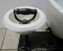 Load image into Gallery viewer, W S CARR NY Antique Dental Spittoon Early Plumbing Porcelain Salesman Sample
