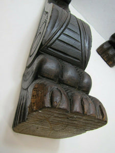 Griffins Monsters Beasts Antique Wood Carved Decorative Architectural Elements