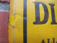Load image into Gallery viewer, Orig Old YELLOW CAB Sign All Cabs Radio Dispatched 24 Hour Day or Night Service
