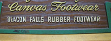 Load image into Gallery viewer, GRIPS CANVAS SNEAKERS BEACON FALLS RUBBER FOOTWEAR Old Shoe Store Ad Sign USA
