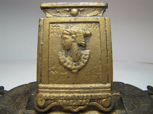 Antique AMERICAN FUSEE Co ERIE Pa Advertising Match Book Holder Egyptian Revival