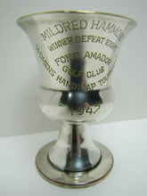 Load image into Gallery viewer, 1947 FORT AMADOR GOLF CLUB WOMANS TOURNAMENT WINNER Silver Plate Trophy Award
