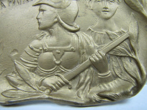 La Paix Par Le Droit Peace Through Law Ornate Antique Decorative Arts Tray