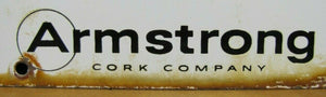 1970s Porcelain PRIVATE PROPERTY ARMSTRONG CORK Co Sign Persons Warned Trespass