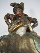 Load image into Gallery viewer, Antique Southern Belle Bonnie McLeary Armor Bronze Decorative Art Lamp Exquisite
