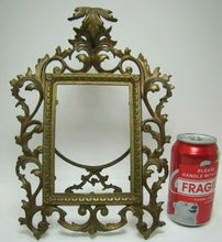 Load image into Gallery viewer, Antique 1890s Art Nouveau Decorative Arts Brass Frame Scrollwork Flowers Easel
