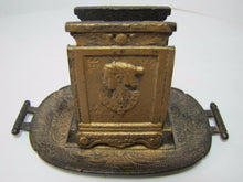Load image into Gallery viewer, Antique AMERICAN FUSEE Co ERIE Pa Advertising Match Book Holder Egyptian Revival
