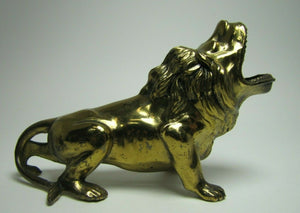 Antique Jenning Bros Lion Cigar Rest Holder Ashtray ornate figural brass wsh JB