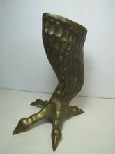 Load image into Gallery viewer, Vtg Brass Clawed Chicken Foot Candlestick unique finely detailed candle holder
