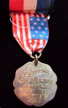 Load image into Gallery viewer, 1883 1912 CAFE MARTIN NEW YORK Souvenir Medallion Flag Ribbon Dieges Clust NY
