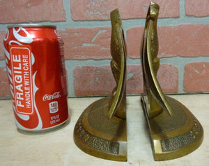 Antique Perched Eagle 13 Star James Graham Co New Haven Conn USA Bronze Bookends