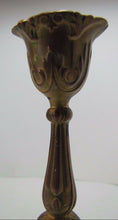 Load image into Gallery viewer, Antique JENNING BROS JB Candlestick Gold Gilt Small Ornate Floral Art Nouveau
