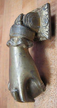 Load image into Gallery viewer, Antique Hand Ball Door Knocker Striker Ornate Architectural Hardware Element
