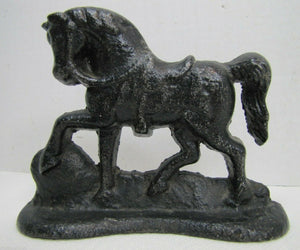 HORSE Cast Iron Doorstop figural book end door stopper decorative art statue