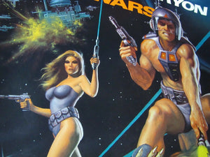 1980s CompuServe MEGAWARS Video Game Promo Poster Crush the Kryon Empire