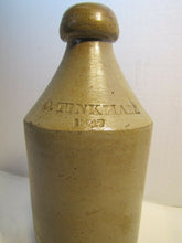 Load image into Gallery viewer, Antique 1847 O TINKHAM Salt-Glazed Pottery Stoneware 19c Root Beer Bottle
