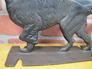 POINTER SETTER HUNTING DOG Cast Iron Boot Scraper Figural Door Stop Cabin Statue