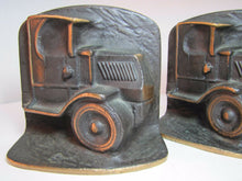 Load image into Gallery viewer, Old MACK TRUCK Bookends Bronze Brass High Relief Decorative Art Statue
