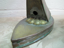 Load image into Gallery viewer, Antique Aladins Style Oil Lamp - Bird Unusual Brass Green White Removable Shade
