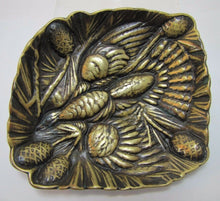 Load image into Gallery viewer, 1940s Brass GROUSE Tray Card Tip Trinket High Relief Decorative Arts
