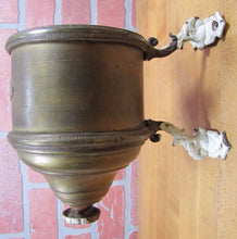 Load image into Gallery viewer, 19c PAGE BROS &amp; Co BOSTON MASS Brass Bronze Oil Lamp Holder Bracket RR Ship
