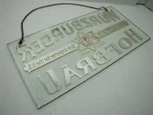 Load image into Gallery viewer, WURZBURGER HOFBRAU Antique Reverse on Glass Beer Sign A LUCHOW NY SOLE IMPORTER
