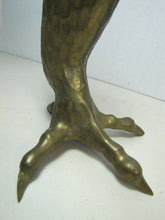 Load image into Gallery viewer, Vtg Brass Clawed Chicken Foot Candlestick unique finely detailed candle holder

