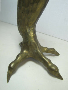 Vtg Brass Clawed Chicken Foot Candlestick unique finely detailed candle holder