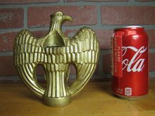 Load image into Gallery viewer, Art Deco Eagle Topper Bevel Feather Cast Metal Gold Ornate Hardware Element
