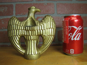 Art Deco Eagle Topper Bevel Feather Cast Metal Gold Ornate Hardware Element