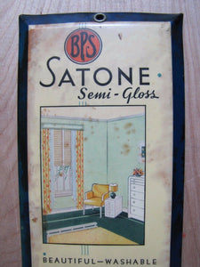 Old Patterson-Sargent Co BPS Best Paint Sold Satone Semi-Gloss Advertising Sign