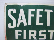 Load image into Gallery viewer, Old Industrial Factory &#39;Safety First&#39; Radial Saw Guard Sign ready made sign NY
