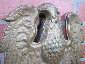 Antique Cast Iron EAGLE Wall Mount Decorative Art Plaque Universal Co Pat Pend