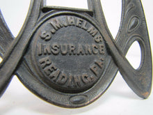 Load image into Gallery viewer, HELMS INSURANCE READING Pa Antique Advertising Frame Cast Iron 1900s toc
