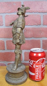 Antique GLADIATOR WARRIOR Decorative Art Statue DRAGON MONSTER Helmet Sword