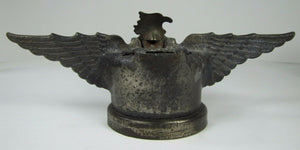 Antique Figural Spread Winged Eagle Radiator Cap Hood Ornament Emblem Ornate Art