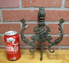 Load image into Gallery viewer, Antique 19c Bronze Flame Finial Ornate Hanger Hooks Decorative Arts Hardware A
