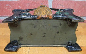 OWL JUDD Co Antique Letter Holder Rack Cast Iron Old Multi Color Painted Finish