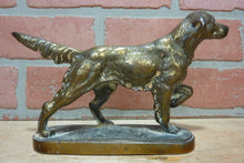 Load image into Gallery viewer, POINTER HUNTING DOG Antique Cast Iron Bookend Decorative Art Statue Brass Wash
