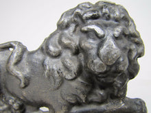 Load image into Gallery viewer, Antique Lion Decorative Art Cast Metal Wooden Base Doorstop Statue d1835
