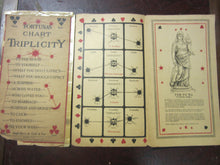 Load image into Gallery viewer, 1919 Antique FORTUNAS CHART Triplicity Tarot Fortune Telling Paper Charts

