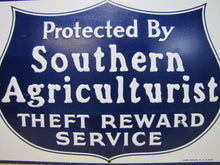Load image into Gallery viewer, Old Protected By SOUTHERN AGRICULTURIST Theft Reward Service Sign Amer Can Co NY
