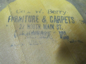 GEO BERRY FURNITURE & CARPET CARBONDALE PA Antique Cast Iron & Wood Stool