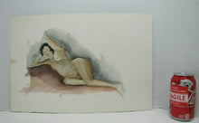 Load image into Gallery viewer, Nude Watercolor Artwork Painting Vintage Pregnant Woman Study 6 Art Paper
