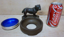 Load image into Gallery viewer, Antique Bulldog Tray cast iron bronze wash decorative art card tip coin ashtray

