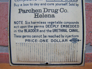DR SANGERS Capsules GONORRHOEA GLEET STD Old Sign Quack Medicine Parchen Helena
