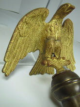 Load image into Gallery viewer, Antique Bronze EAGLE Finial Gold Gilt Decorative Architectural Hardware Element

