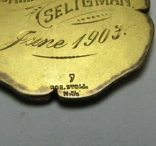 Load image into Gallery viewer, 1903 COLUMBIA GRAMMAR SCHOOL Ornate Medallion CGS AA STOLL NEW YORK
