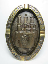 Load image into Gallery viewer, AMERICAN OIL PUMP &amp; TANK Co CINN OHIO USA Old Cast Iron Advertising Tray Ashtray
